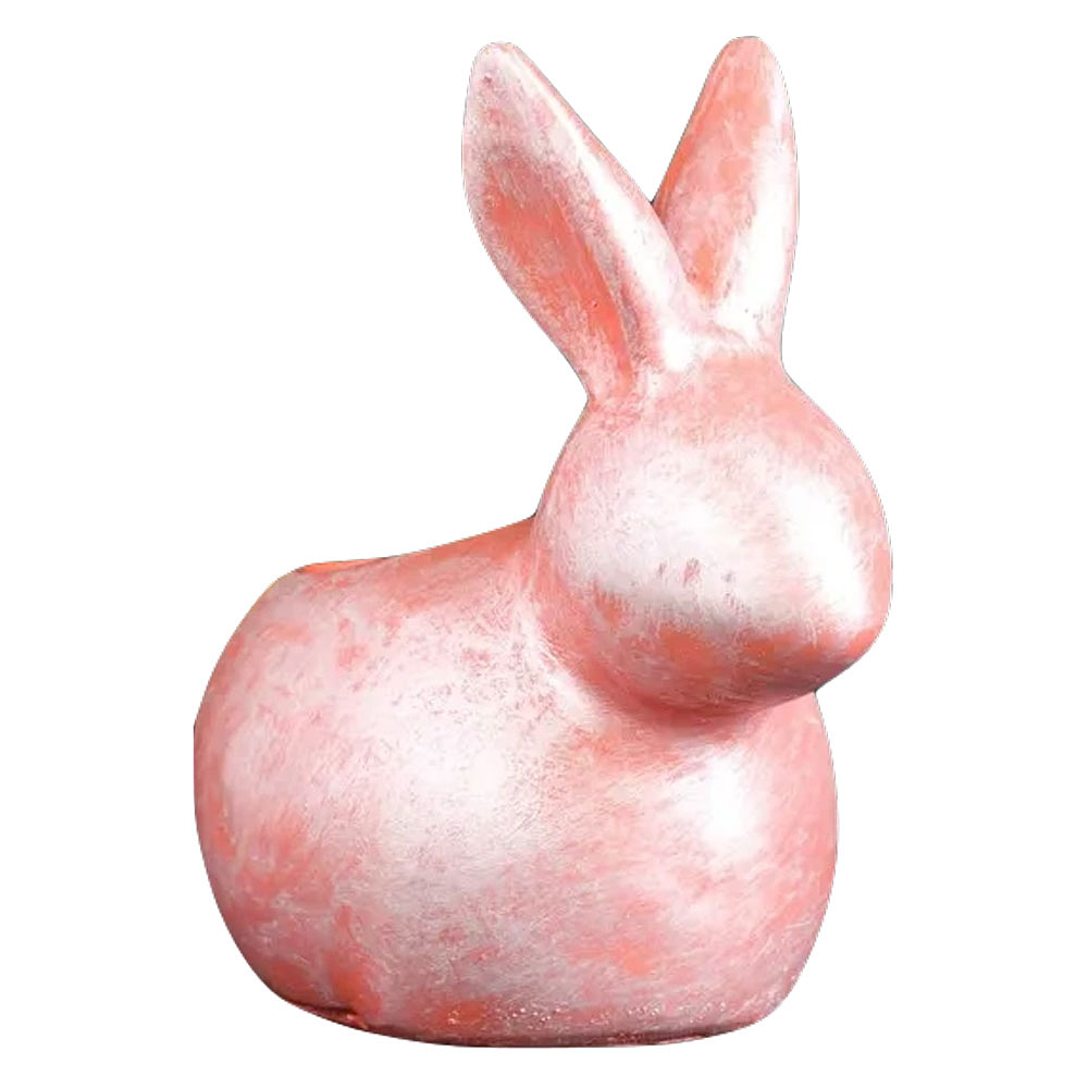 Кашпо "Кролик", полистоун, розовый