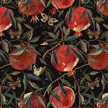 Бумага декоративная в рулоне "Flora. Гранат", 1х0,7 м