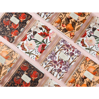 Книга записная "Flora. Гранат", A5, 200 листов, клетка, линейка, точка, черный, красный - 7