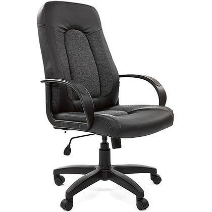 Кресло для руководителя "Chairman 429", экокожа, пластик, черный