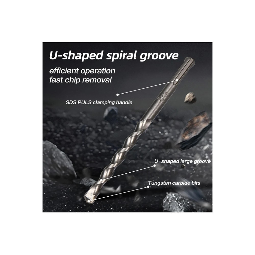 Бур по бетону Deli YS EDH-Y12160, 12x160 мм, SDS-PLUS - 3 Бур по бетону Deli YS EDH-Y12160, 12x160 мм, SDS-PLUS - 3