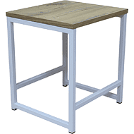 Табурет RION ALLERD, металл, ЛДСП, белый муар, Дуб Нокс