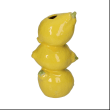 Ваза "Lemon", керамика, 20х9х11 см, желтый