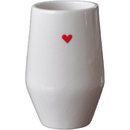 Кружка керамическая "С сердцем", 300 мл, белый