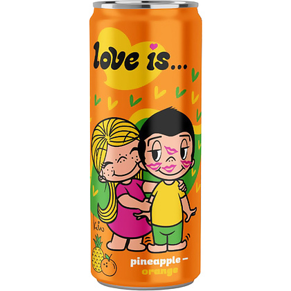 Напиток "Love is...", вкус ананаса и апельсина, 0.33 л