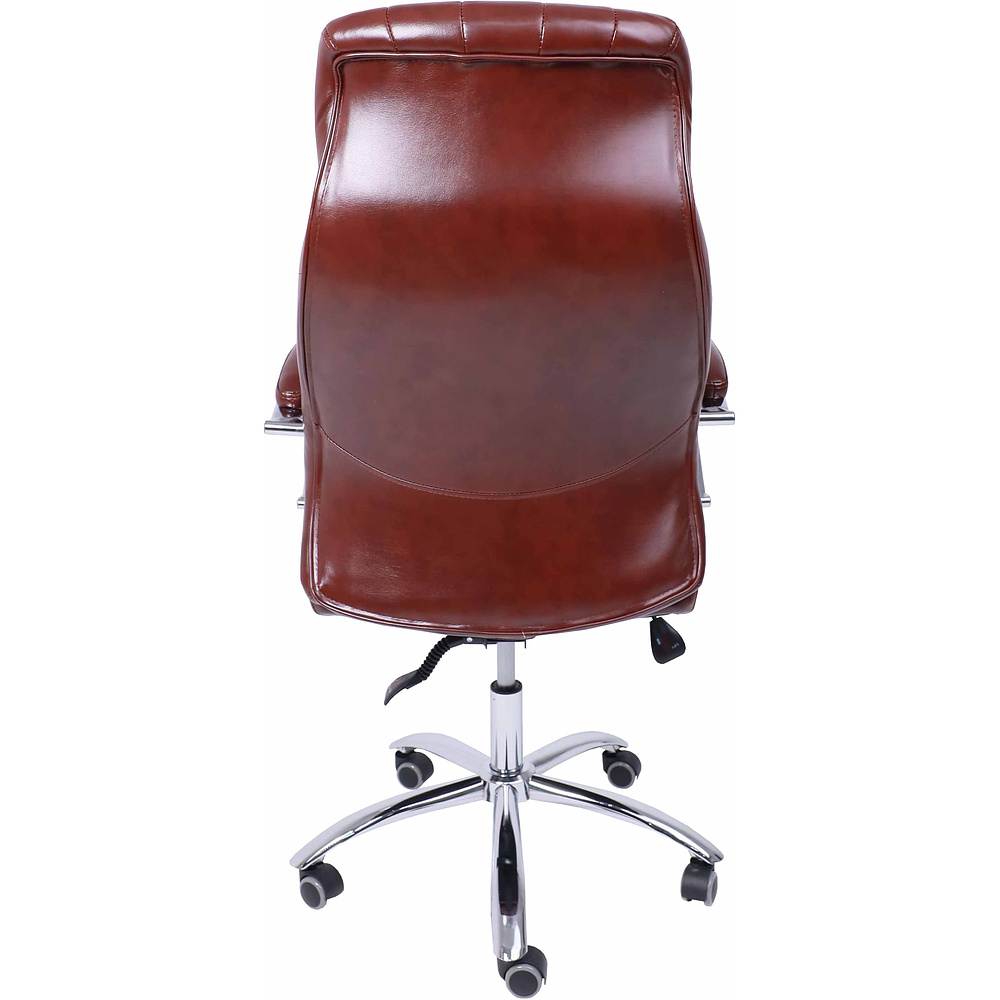 Кресло для руководителя AksHome "Mastif", экокожа, хром, темно-коричневый - 5