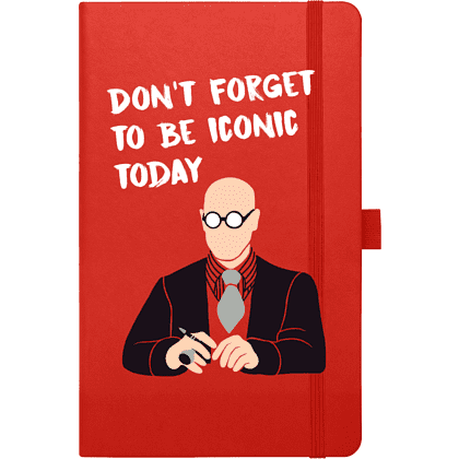 Скетчбук "Don't forget to be iconic today", 13х21 см, 140 г/м2, 80 листов, красный 
