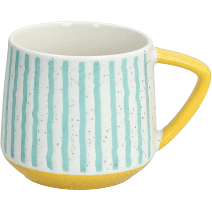 Кружка фарфоровая "Holidays", 400 мл, желтый, белый