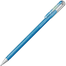 Ручка гелевая "Dual Metallic", 1.0 мм, серо-синий+металлик, синий+серебро