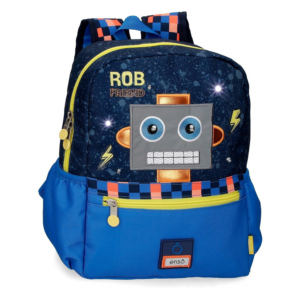Рюкзак детский "Rob Friend", M, темно-синий, голубой