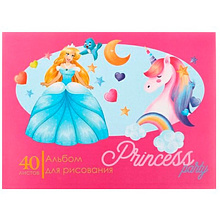 Альбом для рисования "Принцесса", A4, 40 листов, склейка
