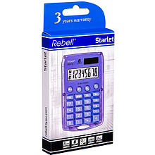 Калькулятор карманный Rebell "StarletV WB", 8-разрядный, фиолетовый