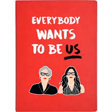 Ежедневник недатированный "Everybody wants to be us", А5, 272 страницы, красный