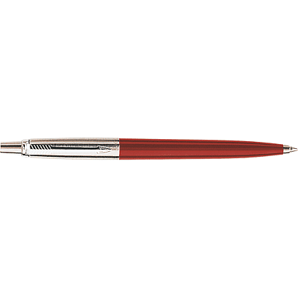 Ручка шариковая автоматическая "Parker Jotter Kensington Red CT", 0.7 мм, красный, серебристый, стерж. синий - 6