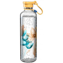 Бутылка для воды "Sand Flower", стекло, 750 мл, прозрачный, желтый