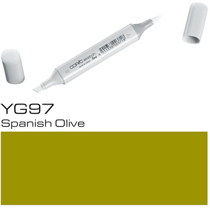 Маркер перманентный "Copic Sketch", YG-97 испанская олива