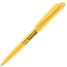 Ручка шариковая автоматическая Senator "If you can read this, Thank a teacher", 1.0 мм, желтый, стерж. синий