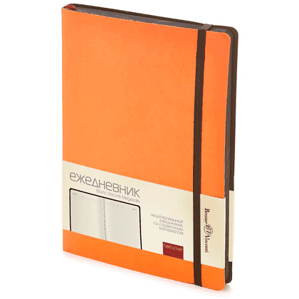 Ежедневник недатированный "Megapolis Soft", А5, 272 страницы, оранжевый