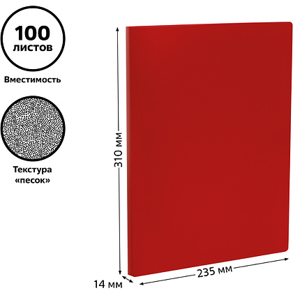 Папка "Стамм", скоросшиватель, пластик, красный - 5