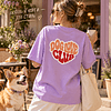 Футболка унисекс "Корги. Dog love club", XS-S, хлопок, оверсайз, лавандовый - 4