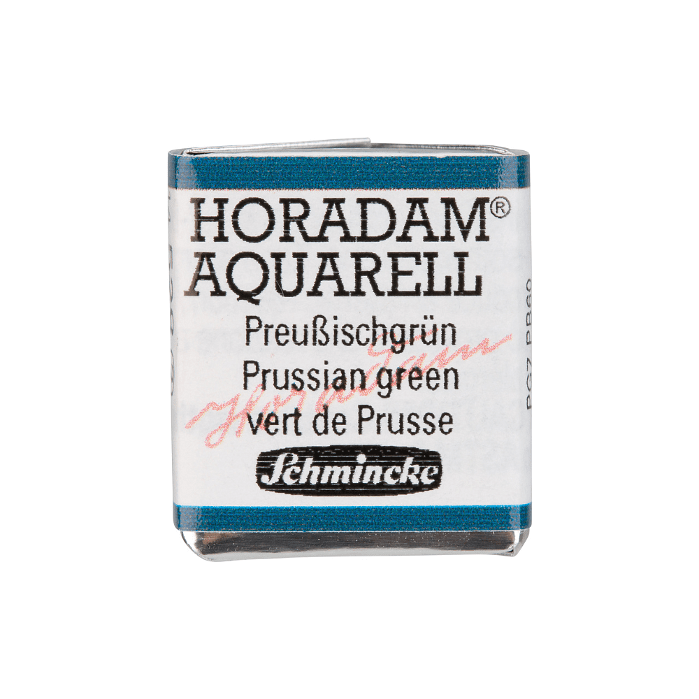 Краски акварельные "Schmincke Horadam", 528 зеленый прусский, полукювета