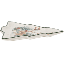 Блюдо керамическое "Олени", 20х23 см, разноцветный