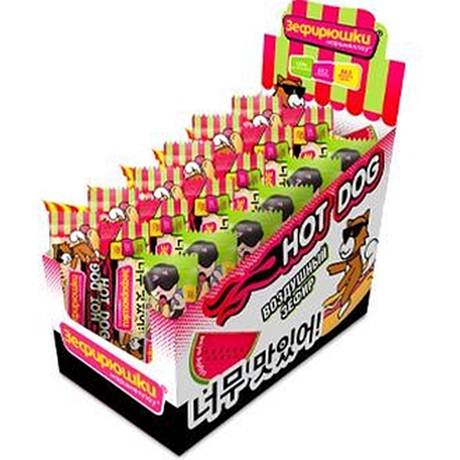 Зефир воздушный "Зефирюшки. Хот-дог Арбузный", 18 гр - 2
