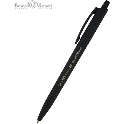 Ручка шариковая автоматическая "PointClick. Black", 0,5 мм, пластик, ассорти, стерж. синий