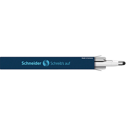 Ручка шариковая автоматическая "Schneider Senator Epsilon Touch", белый, серебристый, стерж. сини - 4