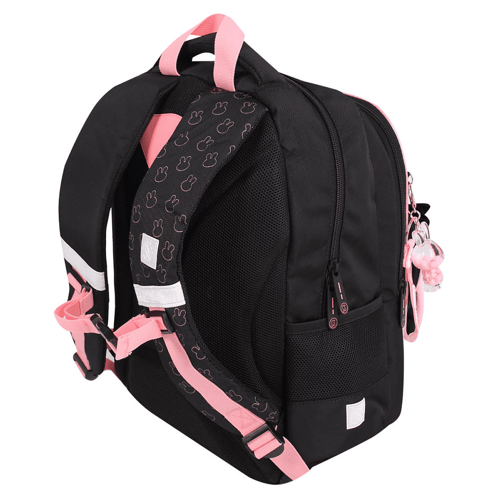 Рюкзак школьный "COMFORT Life Cat fun", черный, розовый - 6
