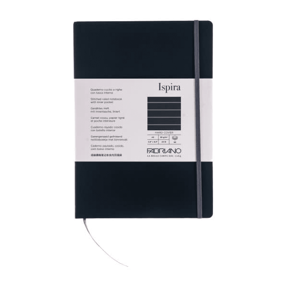 Блокнот "Fabriano. Ispiria", A5, 96 листов, линейка, черный
