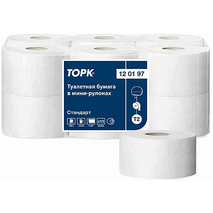 Бумага туалетная Tellus Стандарт, Т2, в мини рулоне, 200 м, 1 слой - 2 Бумага туалетная Tellus Стандарт, Т2, в мини рулоне, 200 м, 1 слой - 2