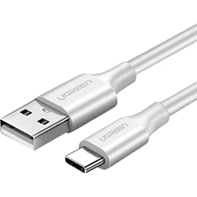 Кабель UGREEN "US287-60122", USB-A 2.0 to Type C, 1,5 м., белый