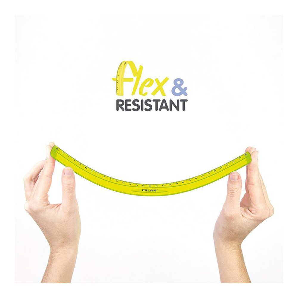 Линейка "Flex&Resistant", 30 см, желтый - 2
