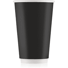 Стакан картонный Ecocups, 20 шт, 400 мл, 2 слоя, черный