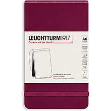 Блокнот "Leuchtturm1917. Portrait Pocket", А6, 94 листа, линейка, красный портвейн
