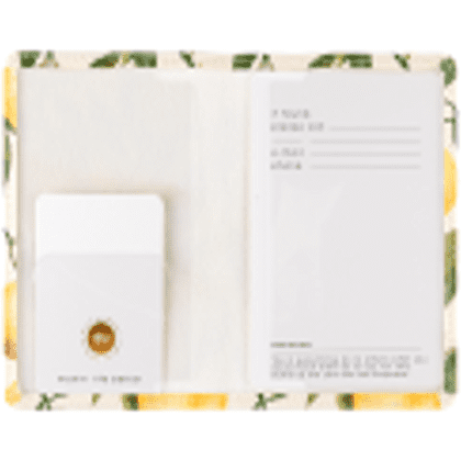 Обложка для паспорта "Flora. Paradise. Lemons", кожзам, белый, желтый - 3