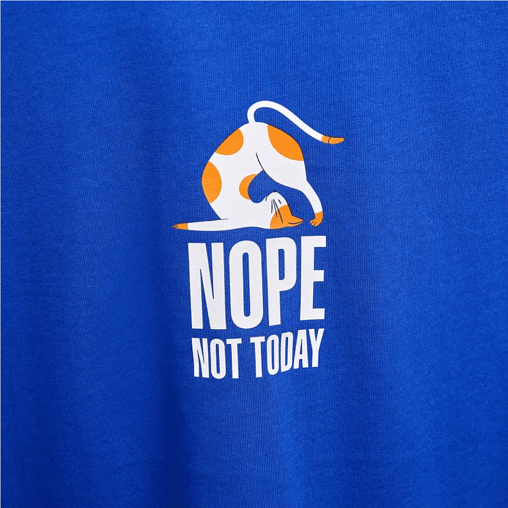 Набор сувенирный «Футболка оверсайз «Nope not today», синий классический + Футболка оверсайз «Nope not today», синий классический» - 4