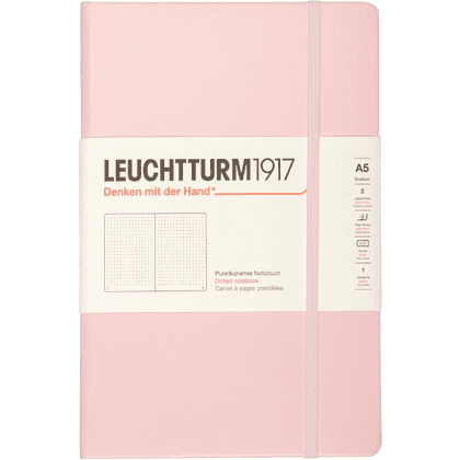 Блокнот "Leuchtturm1917. Classic", А5, 251 страница, в точку, на резинке, пудровый
