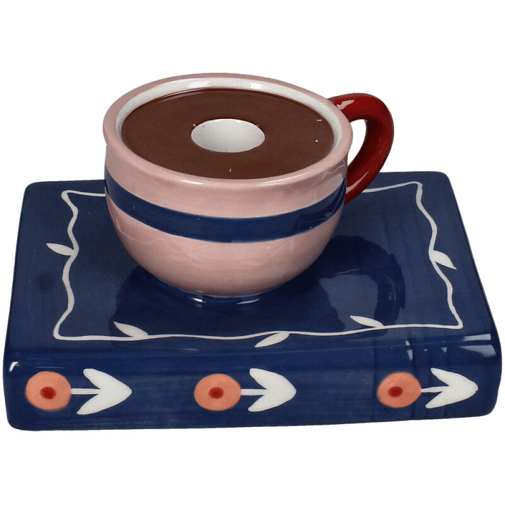 Подсвечник "Cup on Book", доломит, разноцветный