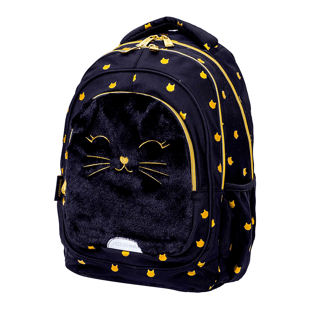 Рюкзак школьный "Fluffy Kitty Black", черный - 3