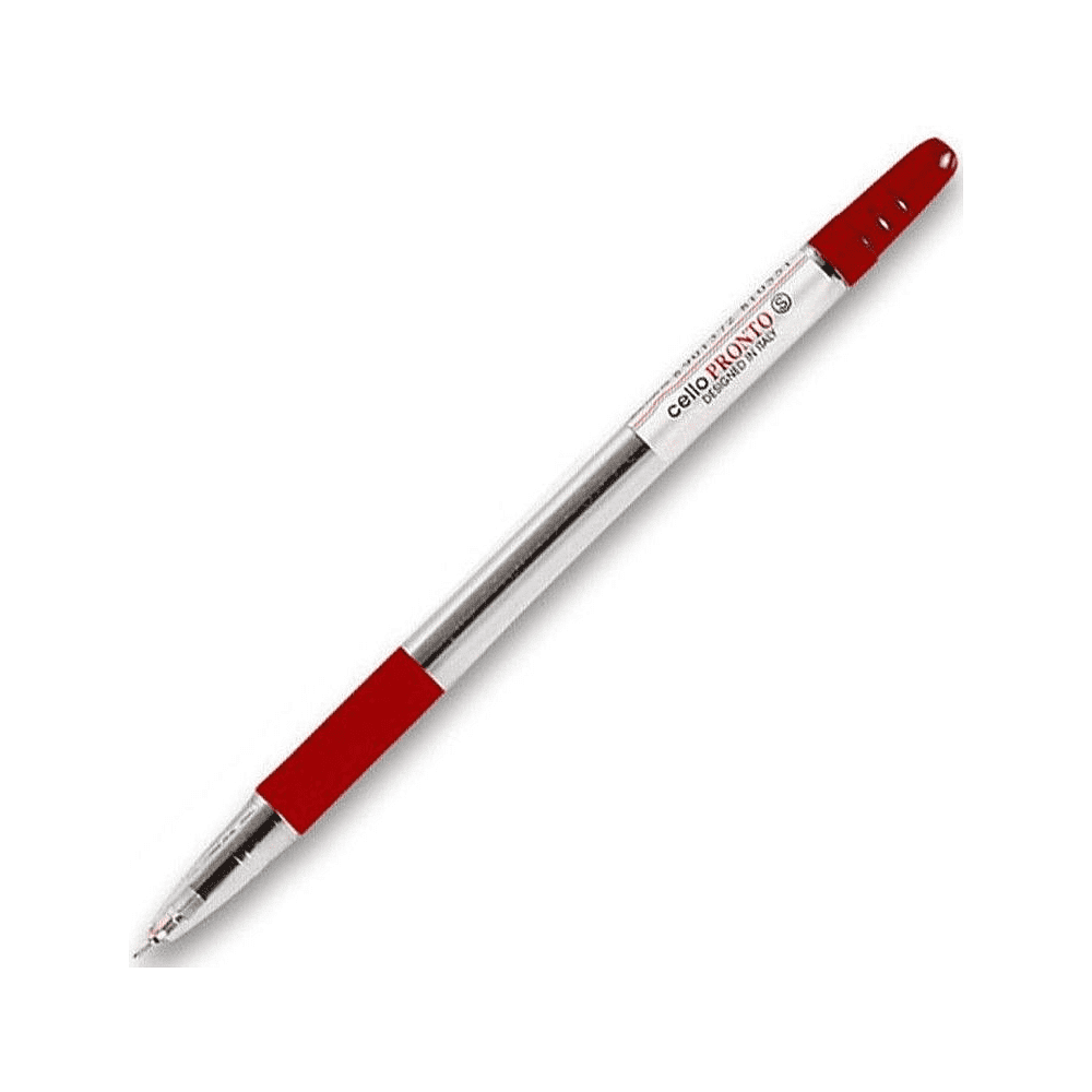 Ручка шариковая "Pronto", 0.5 мм, прозрачный, стерж. красный - 3