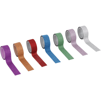 Клейкая лента "Интенсив" с блестками, 15х3 мм/м, 7 шт, ассорти - 3