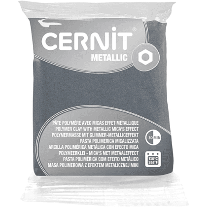 Полимерная глина "Cernit Metallic" 56 г, 80 серебро