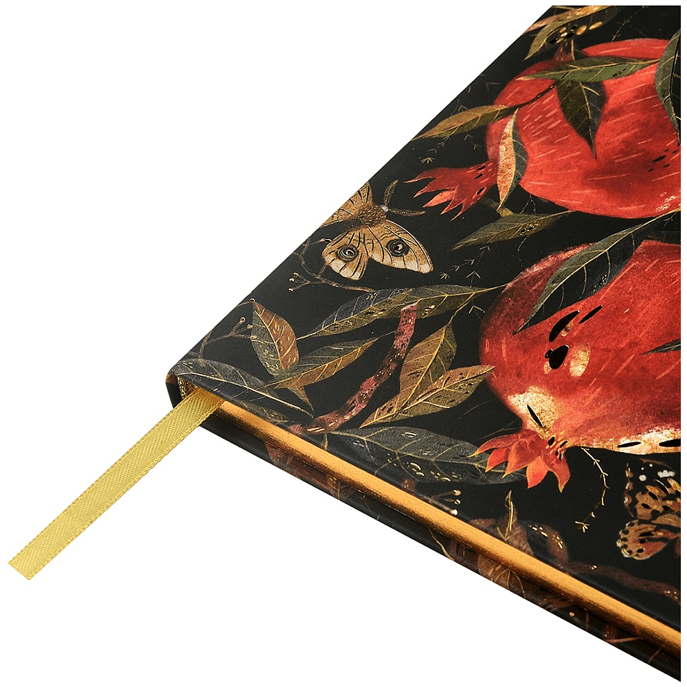 Еженедельник недатированный "Flora. Гранат", А5, 144 страниц, линованный, черный, красный - 4