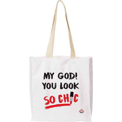 Сумка "My god! You look so chic", хлопок, белый