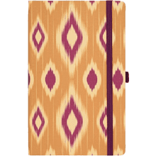 Блокнот "Ikat mustard blush", А5, 96 листов, линейка, оранжевый, бордовый