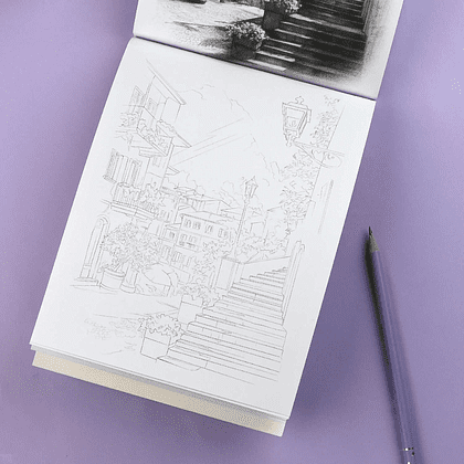 Раскраска "Мои скетчи. Пейзажи" - 6