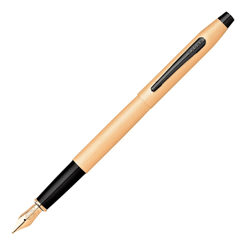 Ручка перьевая Cross "Classic Century Brushed Rose-Gold PVD", F, розовое золото, черный, патрон черный