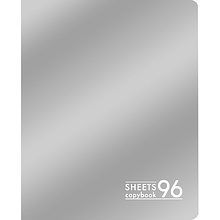 Тетрадь "Чистое серебро", А5, 96 листов, клетка, серый
